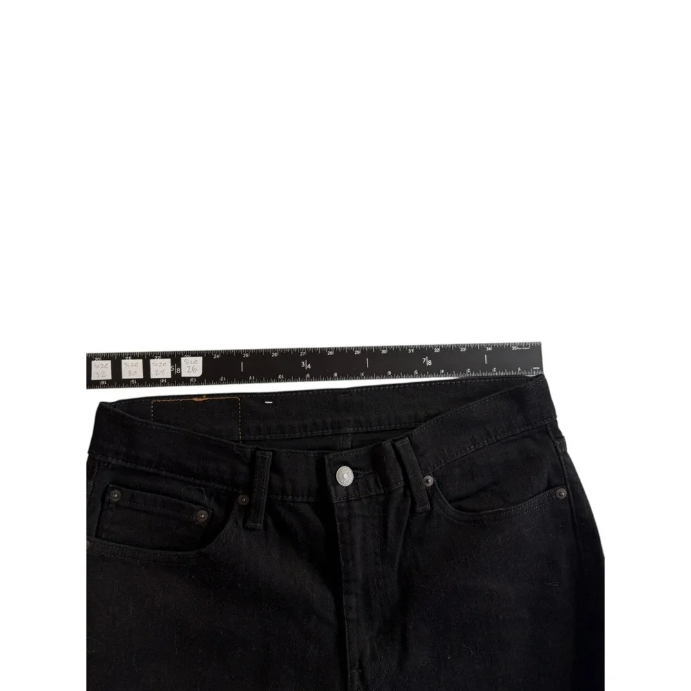 Levi's 511‎ Slim Fit Straight Jeans Mens 32x34 (32x33.5) Black Denim Dark Wash